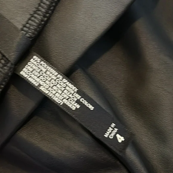 Torrid Size 4X Faux Leather Full Length Black Leggings with Lace Ankle Detail - Picture 8 of 12